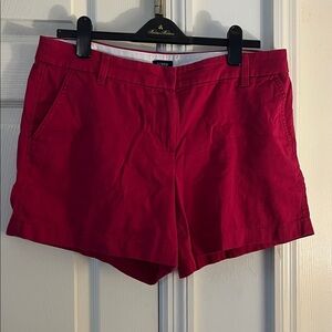 J. Crew Scarlet Red Shorts Raspberry